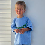 Mi Chilito Kids Shirt & Shorts Set | Blue | Matching family outfits Australia - Compass & Cradle