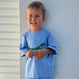 Mi Chilito Kids Shirt & Shorts Set | Blue | Matching family outfits Australia - Compass & Cradle