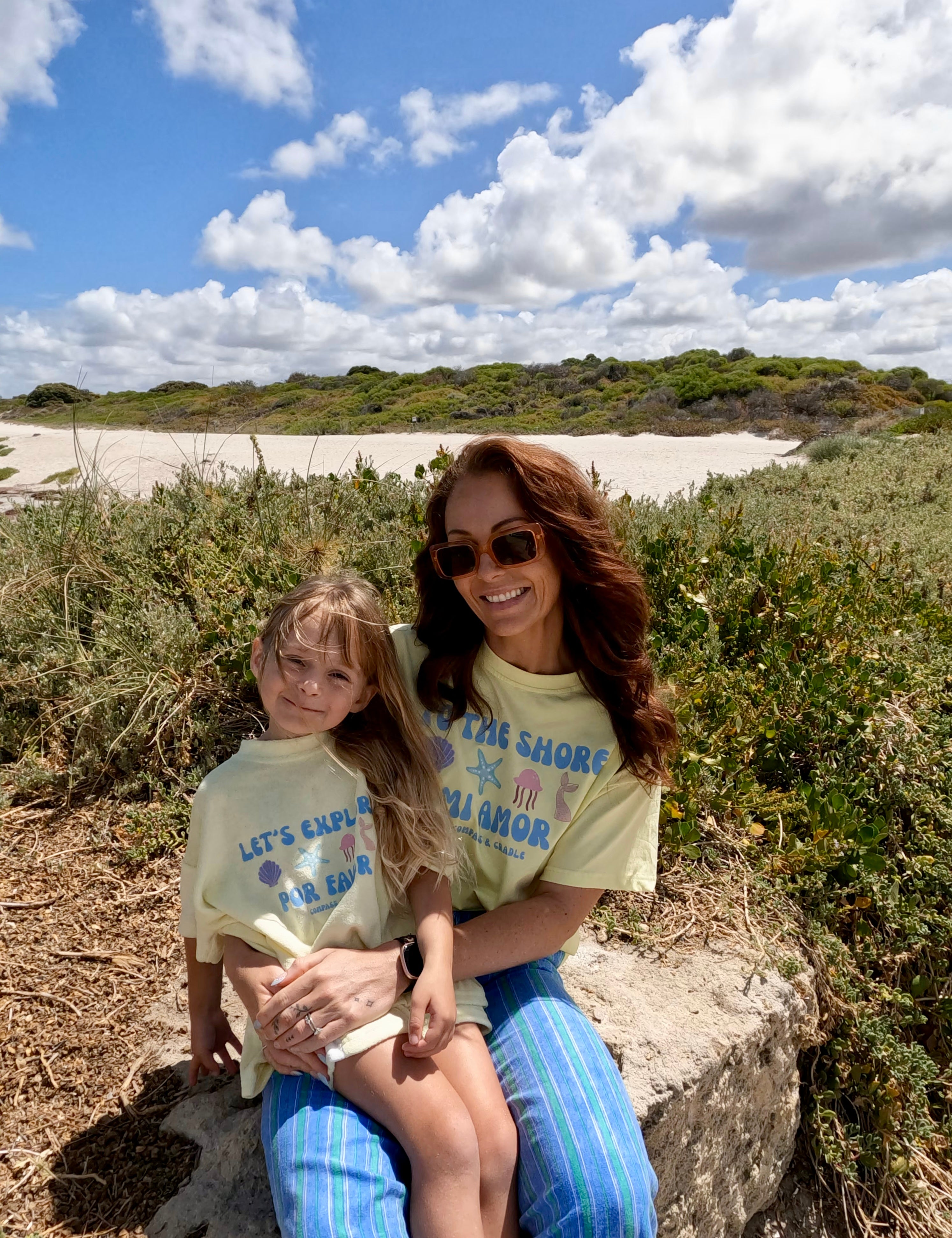 matching mum and daughter shirts compass & cradle