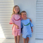 Mi Chilito Kids Shirt & Shorts Set | Blue | Matching family outfits Australia - Compass & Cradle