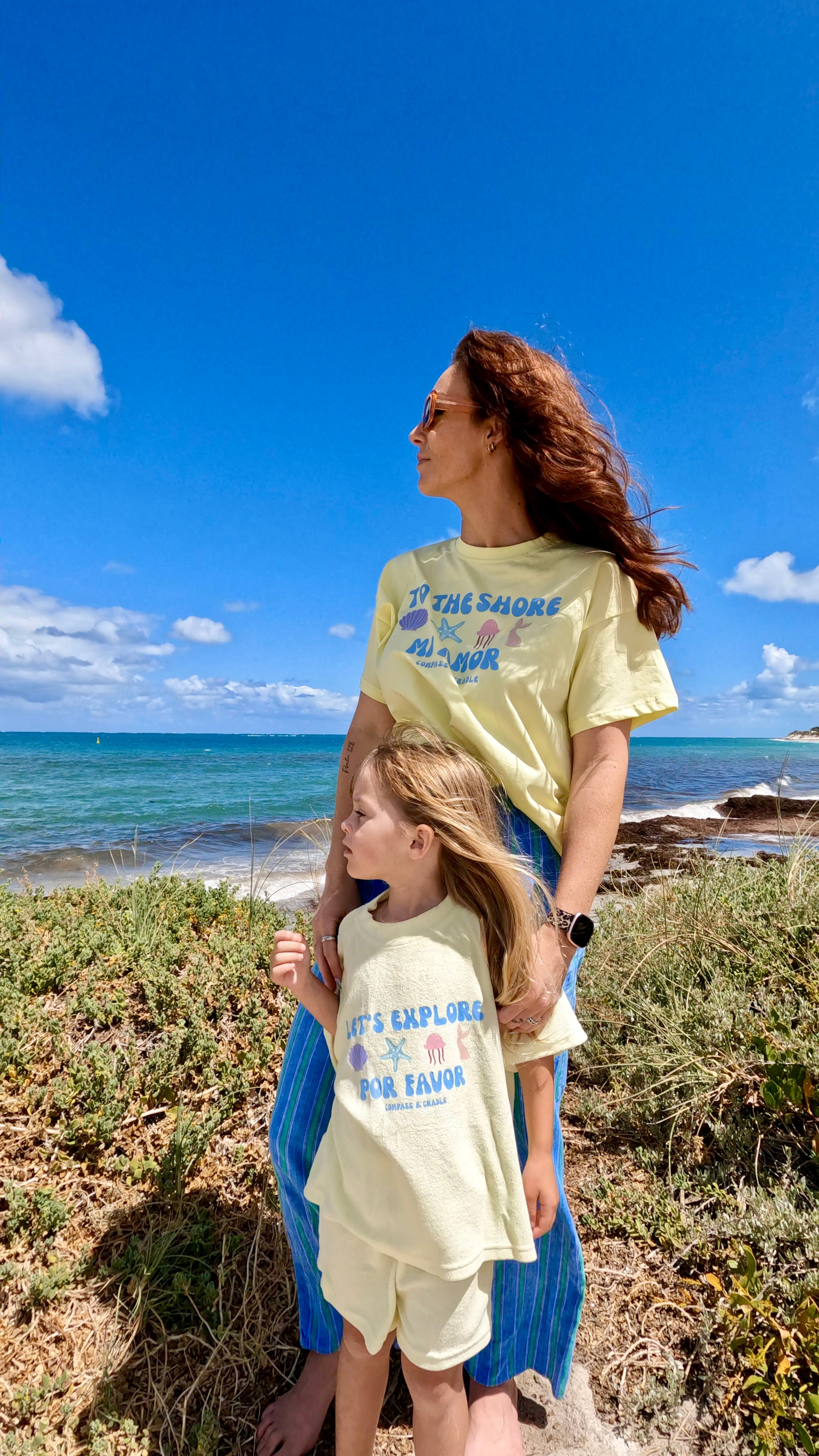 matching mum and daughter shirts compass & cradle