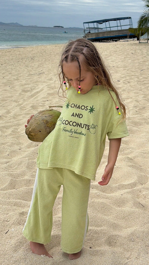 Chaos & Coconuts | Family Vacations | Kids Terry Towelling Set | Green
