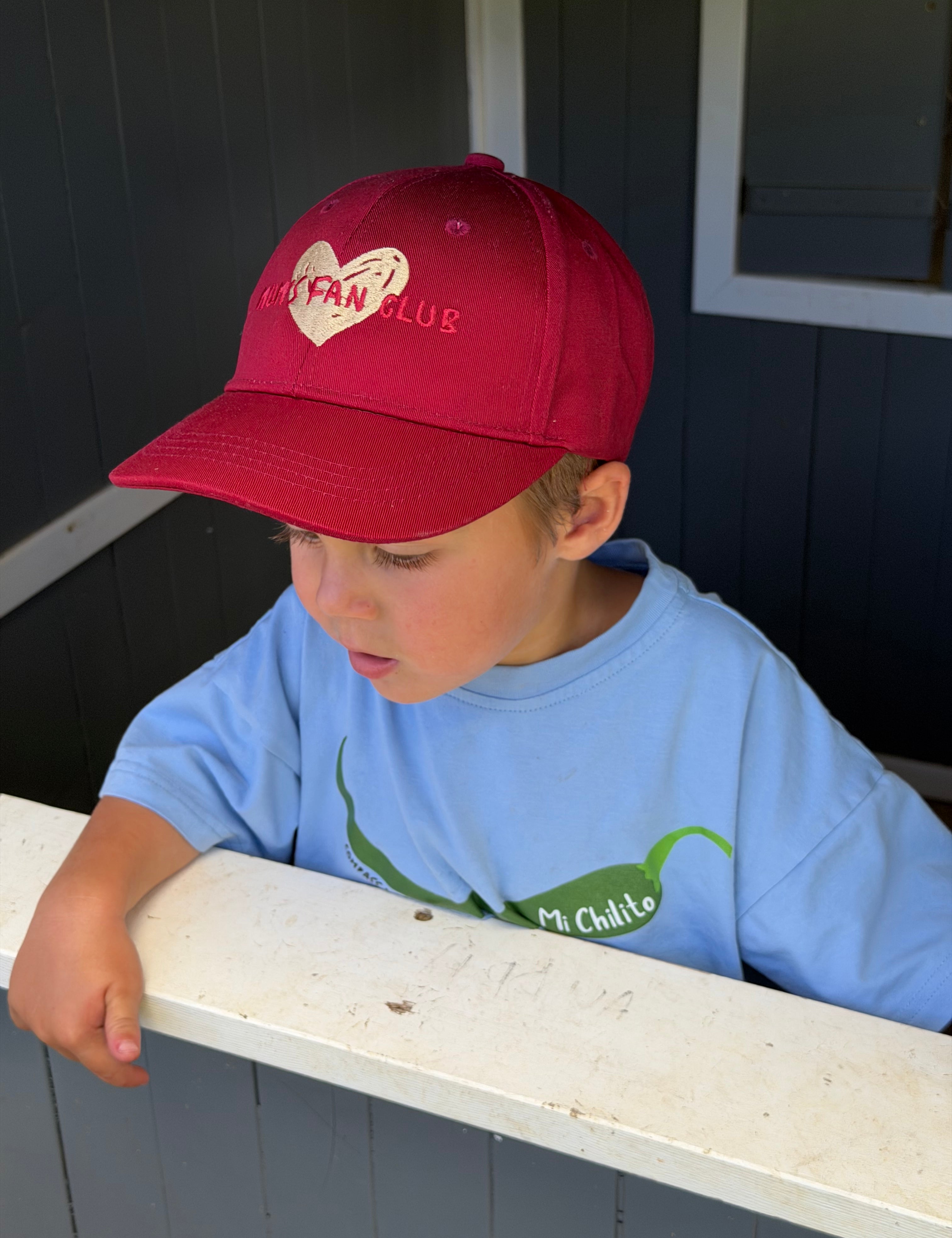 Kids’ Hat | Mum’s Fan Club | Maroon - Compass & Cradle