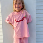 Mi Chilito Kids Shirt & Shorts Set Pink | Matching family outfits Australia - Compass & Cradle
