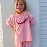 Mi Chilito Kids Shirt & Shorts Set Pink | Matching family outfits Australia - Compass & Cradle