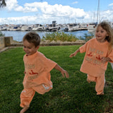Bay Bay Is Cray Cray Kids Terry Towelling Set | Coral | Premium Kids Wear Australia - Compass & Cradle