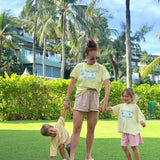 Let's Explore Por Favor |  Lemon Yellow | Terry Towelling Set| Premium Kids Wear - Compass & Cradle