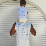 Big Kahuna Men’s White Tank Top | Matching Son and Dad Top - Compass & Cradle