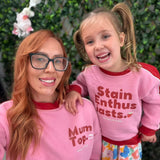 The "Mum Top" Oversized Fleece Pullover – Pink