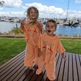 Bay Bay Is Cray Cray Kids Terry Towelling Set | Coral | Premium Kids Wear Australia - Compass & Cradle
