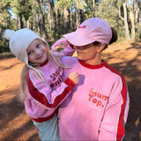 The "Mum Top" Oversized Fleece Pullover – Pink