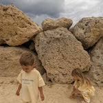 Sandy Snack Gang Kids Terry Towelling Set | Butter Yellow | Premium Kids Wear Australia - Compass & Cradle