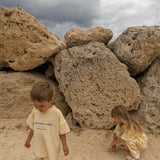Sandy Snack Gang Kids Terry Towelling Set | Butter Yellow | Premium Kids Wear Australia - Compass & Cradle