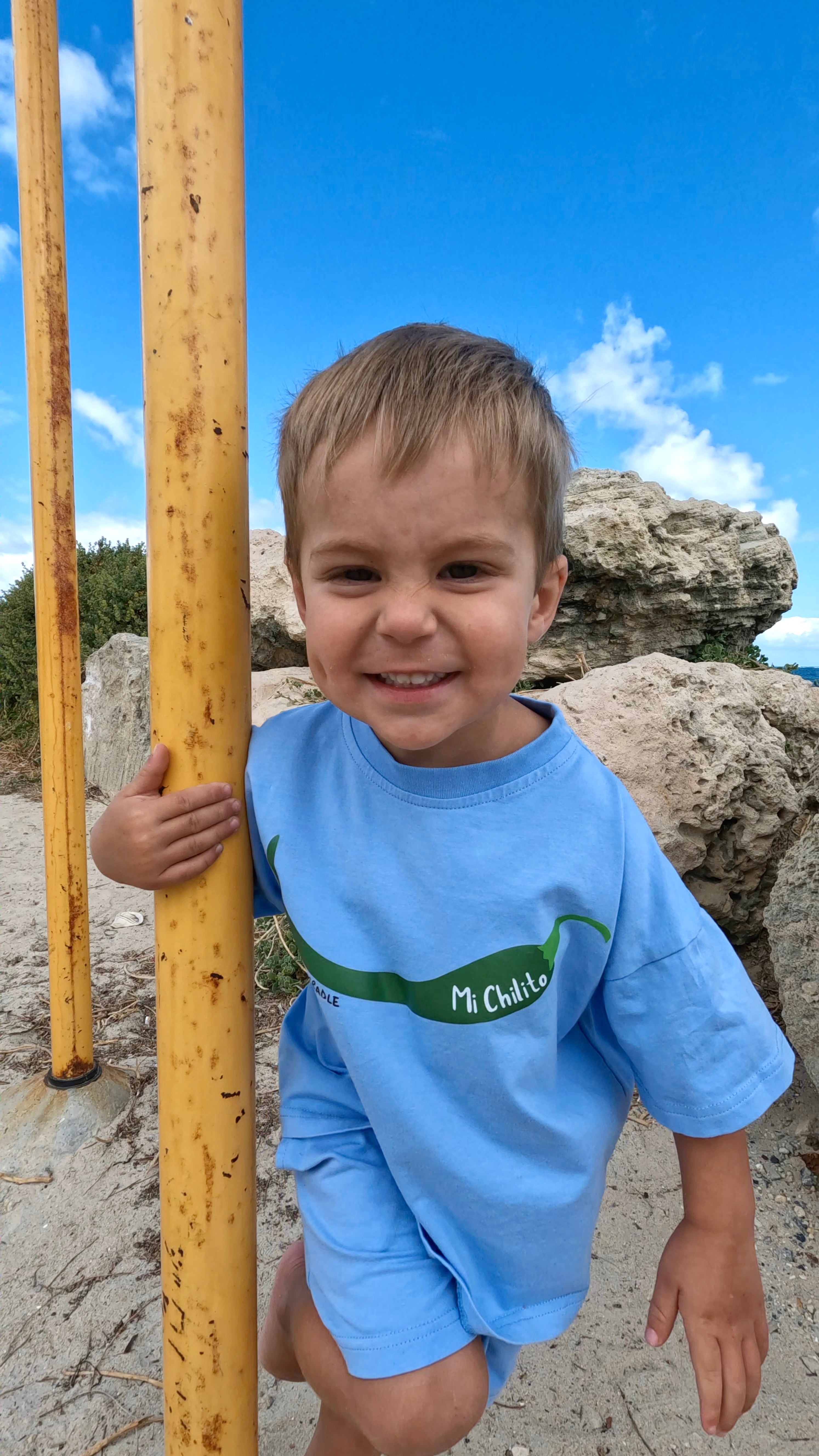 Mi Chilito Kids Shirt & Shorts Set | Blue | Matching family outfits Australia - Compass & Cradle