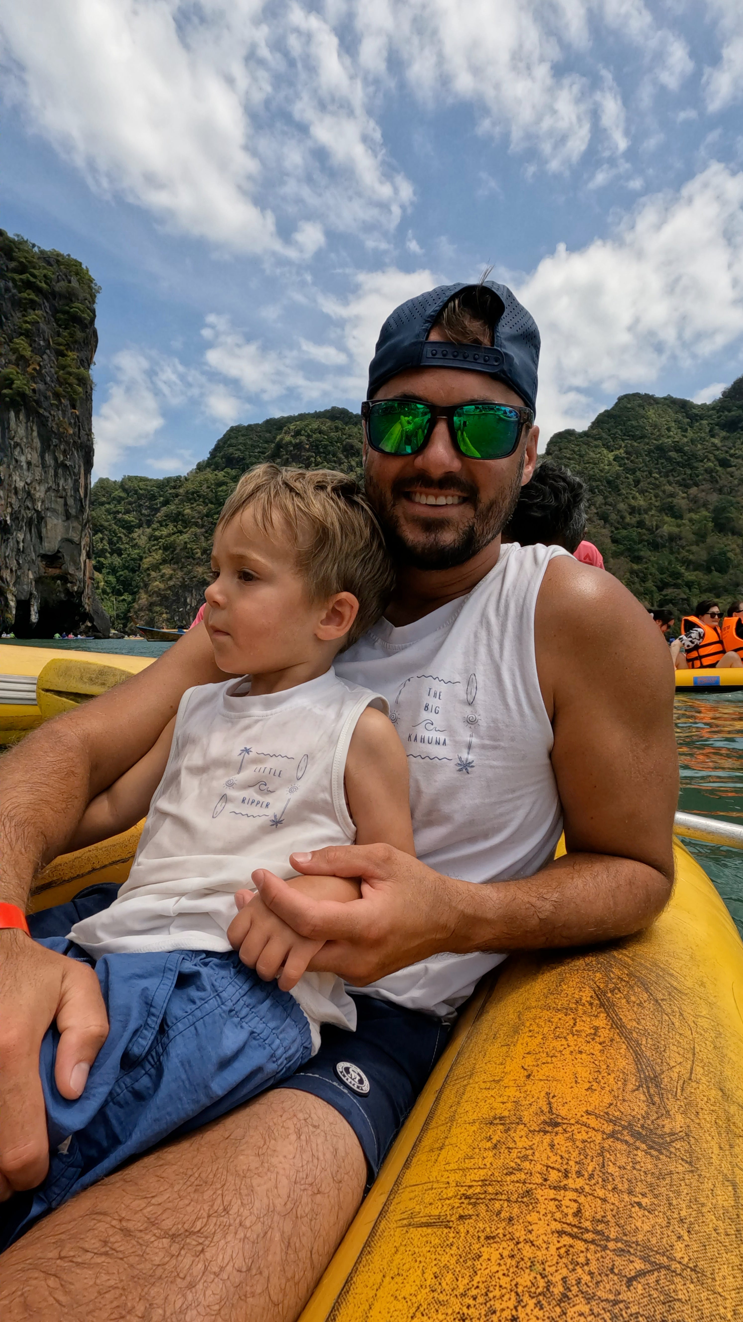 Big Kahuna Men’s White Tank Top | Matching Son and Dad Top - Compass & Cradle