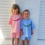 Mi Chilito Kids Shirt & Shorts Set | Blue | Matching family outfits Australia - Compass & Cradle