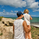 Little Ripper Kids Tank Top | White | Matching Son and Dad - Compass & Cradle