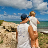 Little Ripper Kids Tank Top | White | Matching Son and Dad - Compass & Cradle