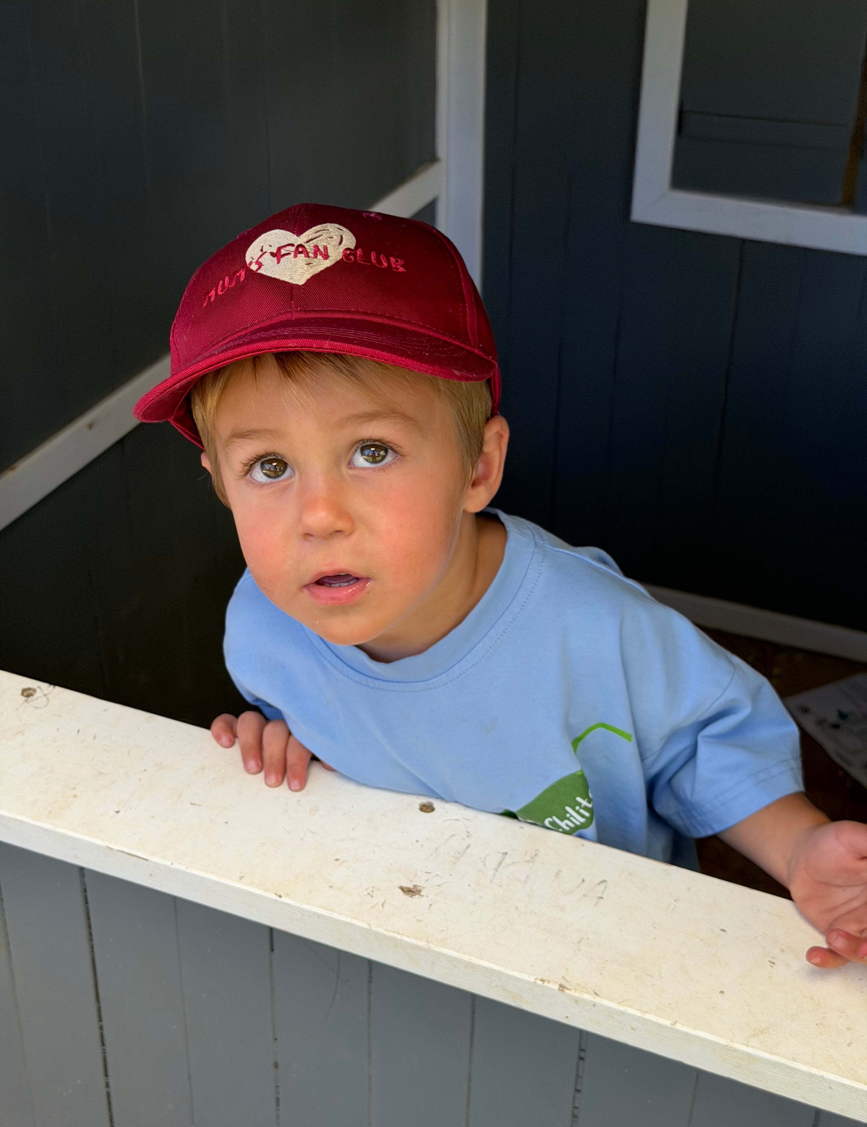 Kids’ Hat | Mum’s Fan Club | Maroon - Compass & Cradle