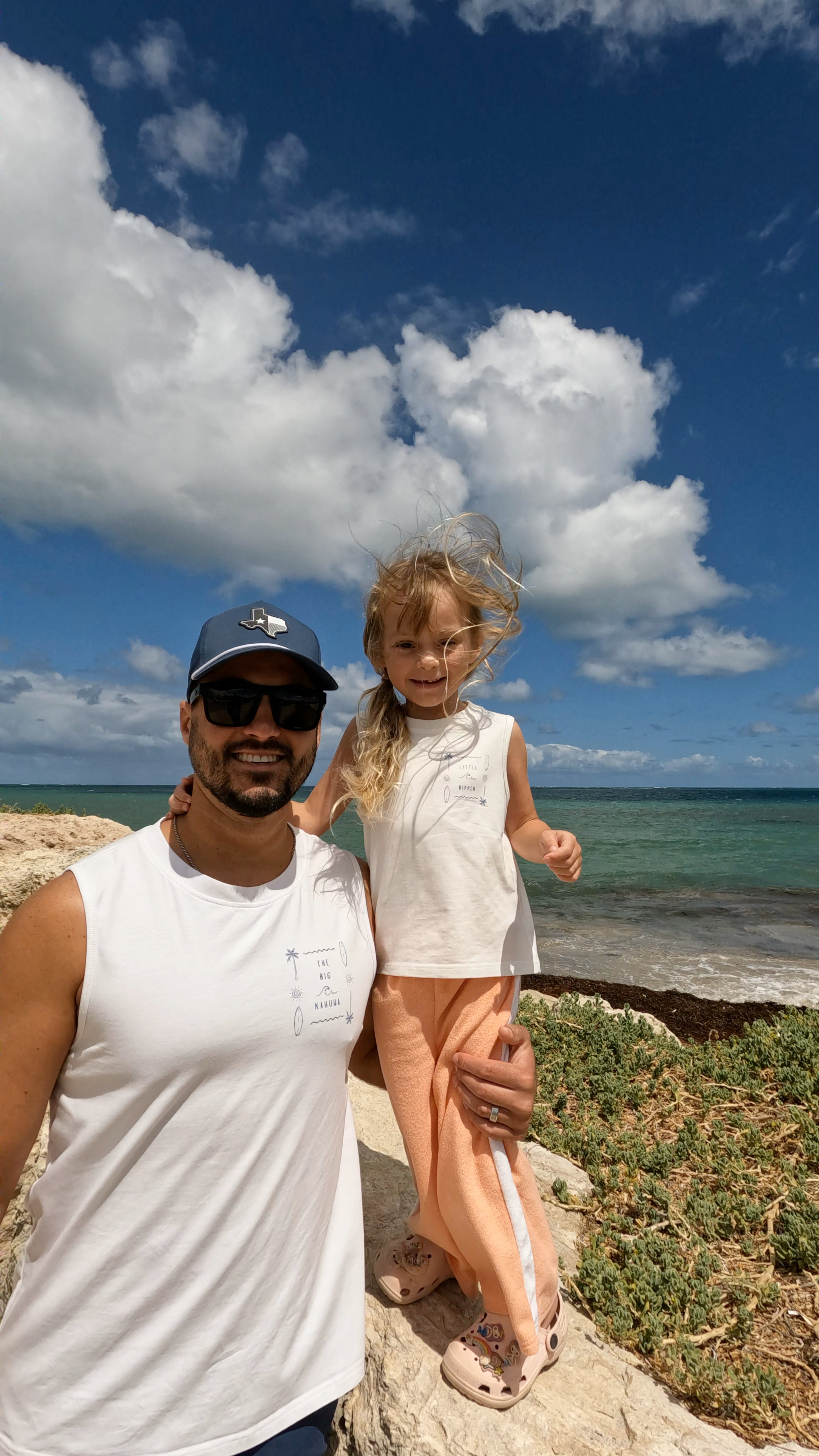 Big Kahuna Men’s White Tank Top | Matching Son and Dad Top - Compass & Cradle