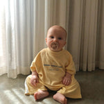 Sandy Snack Gang Kids Terry Towelling Set | Butter Yellow | Premium Kids Wear Australia - Compass & Cradle