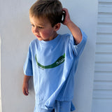 Mi Chilito Kids Shirt & Shorts Set | Blue | Matching family outfits Australia - Compass & Cradle
