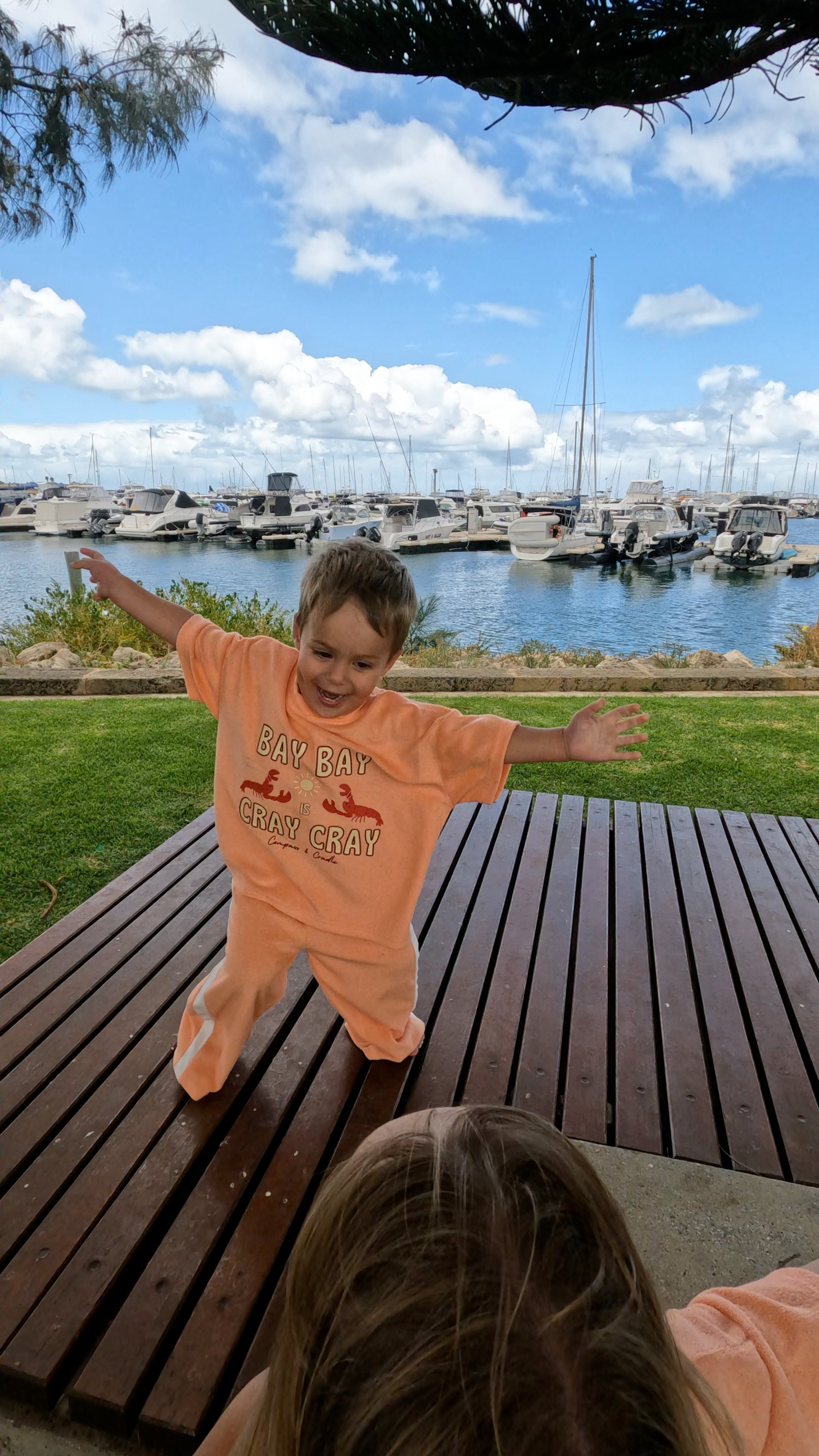 Bay Bay Is Cray Cray Kids Terry Towelling Set | Coral | Premium Kids Wear Australia - Compass & Cradle