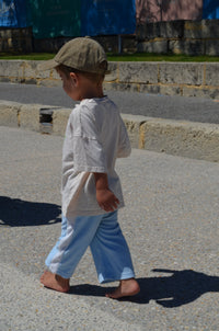 Kids summer shirt with ‘Tantrum Free Near a Palm Tree’ logo