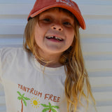 Tantrum Free Near a Palm Tree Kids summer T-shirt Beige Compass & Cradle