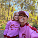 The "Mum Top" Oversized Fleece Pullover – Pink