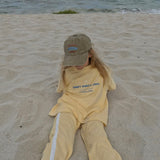 Sandy Snack Gang Kids Terry Towelling Set | Butter Yellow | Premium Kids Wear Australia - Compass & Cradle