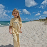 Sandy Snack Gang Kids Terry Towelling Set | Butter Yellow | Premium Kids Wear Australia - Compass & Cradle