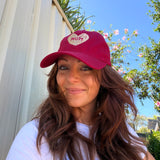 Mum Hat | Embroidered | Maroon - Compass & Cradle