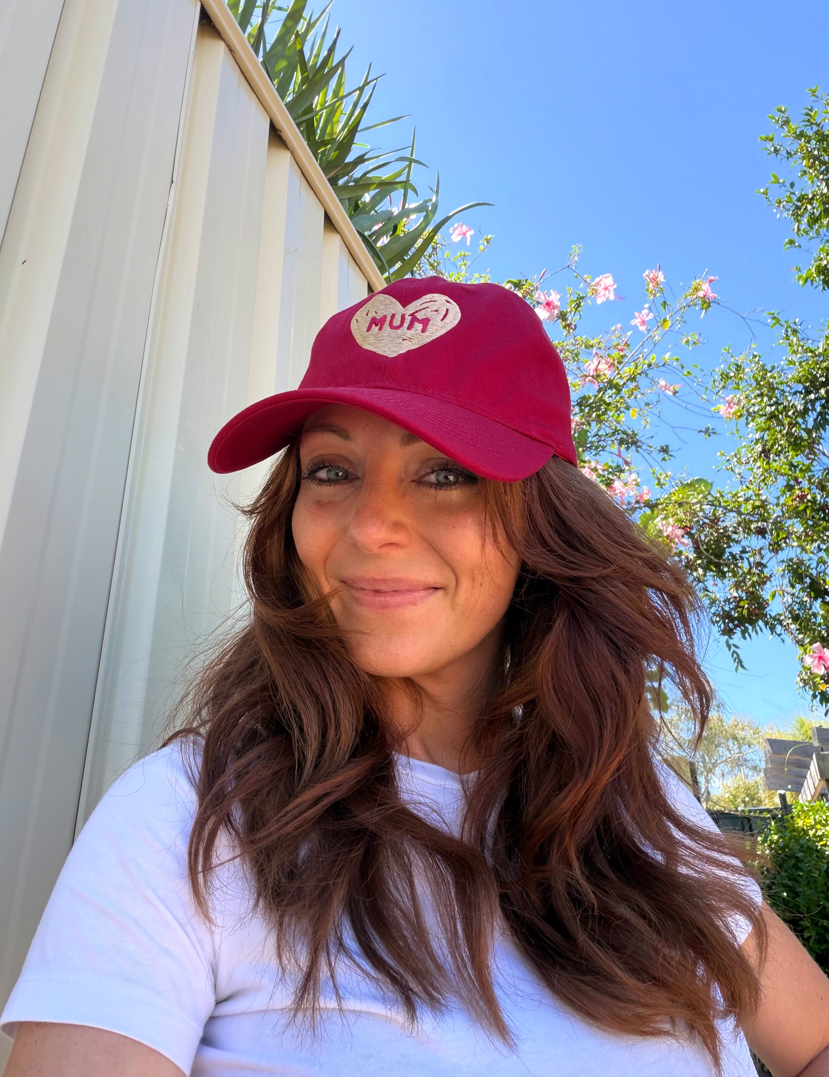 Mum Hat | Embroidered | Maroon - Compass & Cradle