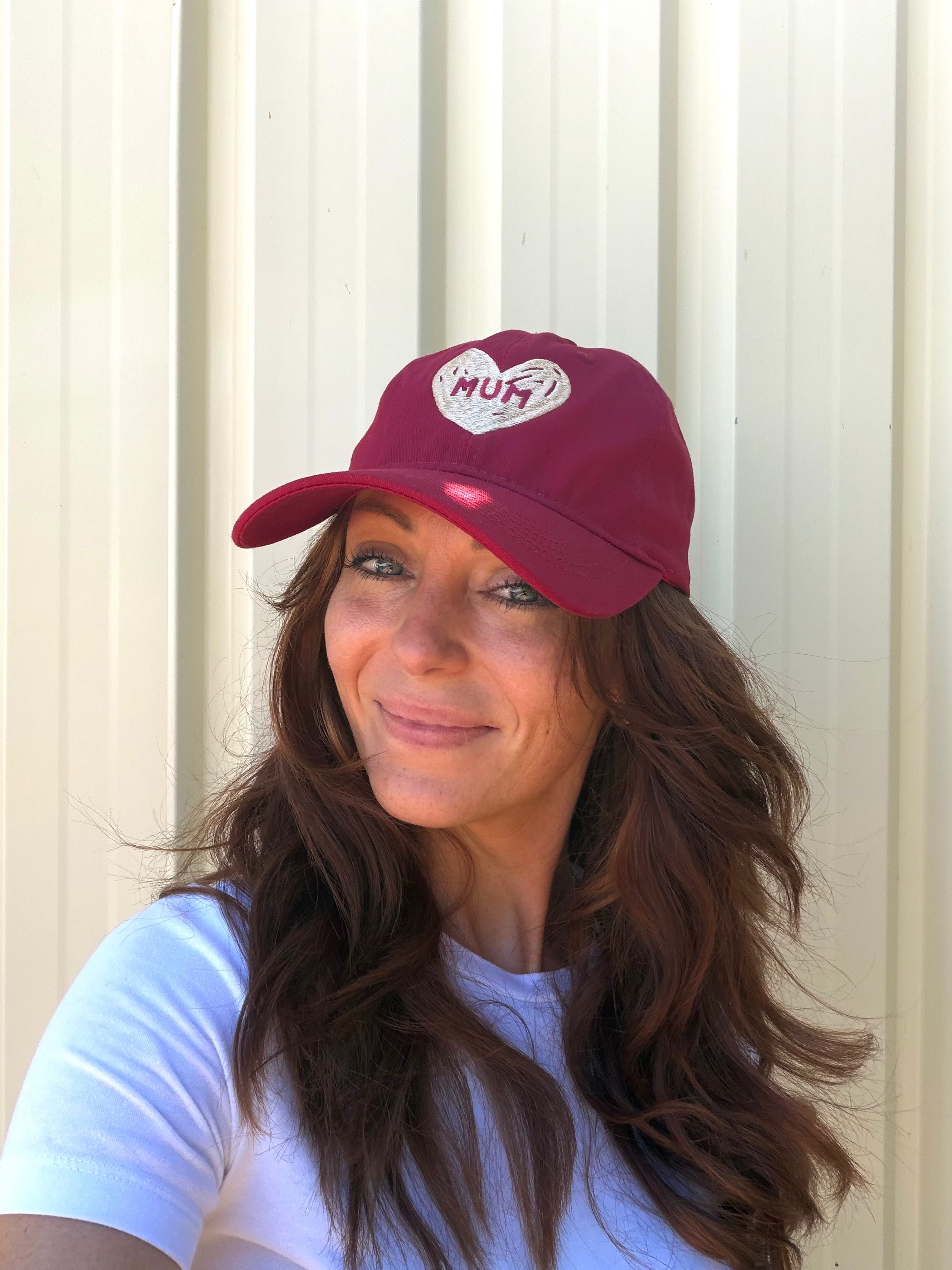 Mum Hat | Embroidered | Maroon - Compass & Cradle