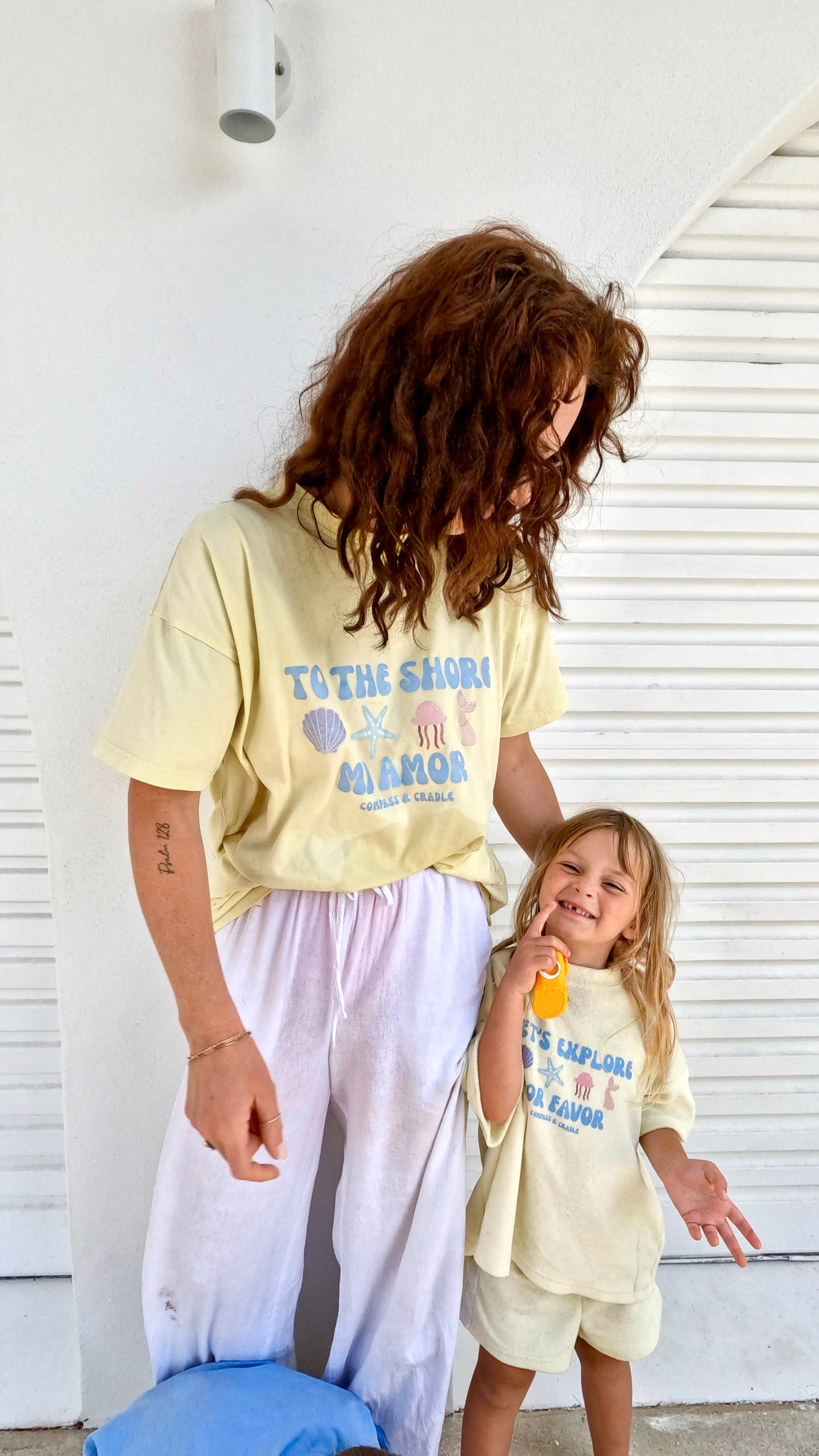 matching mum and daughter shirts compass & cradle
