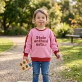 Kids "Stain Enthusiast" Oversized Fleece Pullover – Pink