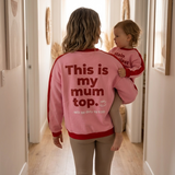 The "Mum Top" Oversized Fleece Pullover – Pink