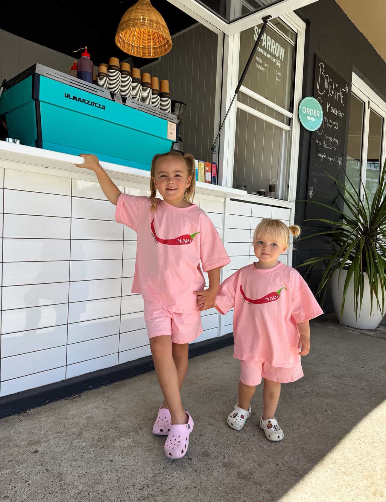 Mi Chilito Kids Shirt & Shorts Set Pink | Matching family outfits Australia - Compass & Cradle