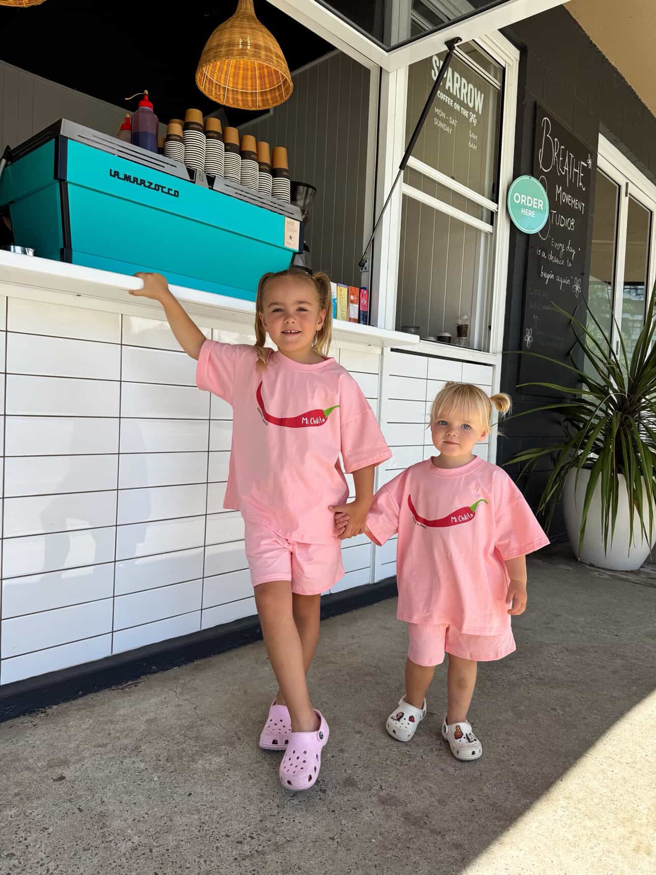 Mi Chilito Kids Shirt & Shorts Set Pink | Matching family outfits Australia - Compass & Cradle