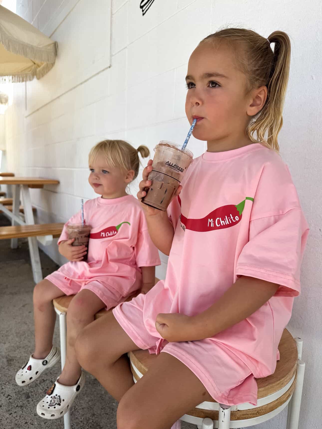 Mi Chilito Kids Shirt & Shorts Set Pink | Matching family outfits Australia - Compass & Cradle