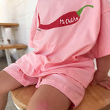 Mi Chilito Kids Shirt & Shorts Set Pink | Matching family outfits Australia - Compass & Cradle