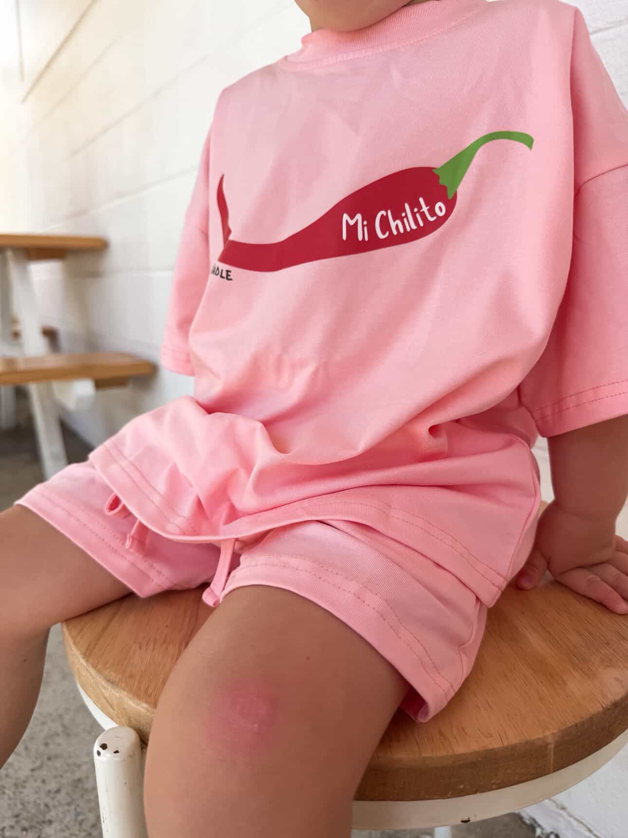 Mi Chilito Kids Shirt & Shorts Set Pink | Matching family outfits Australia - Compass & Cradle