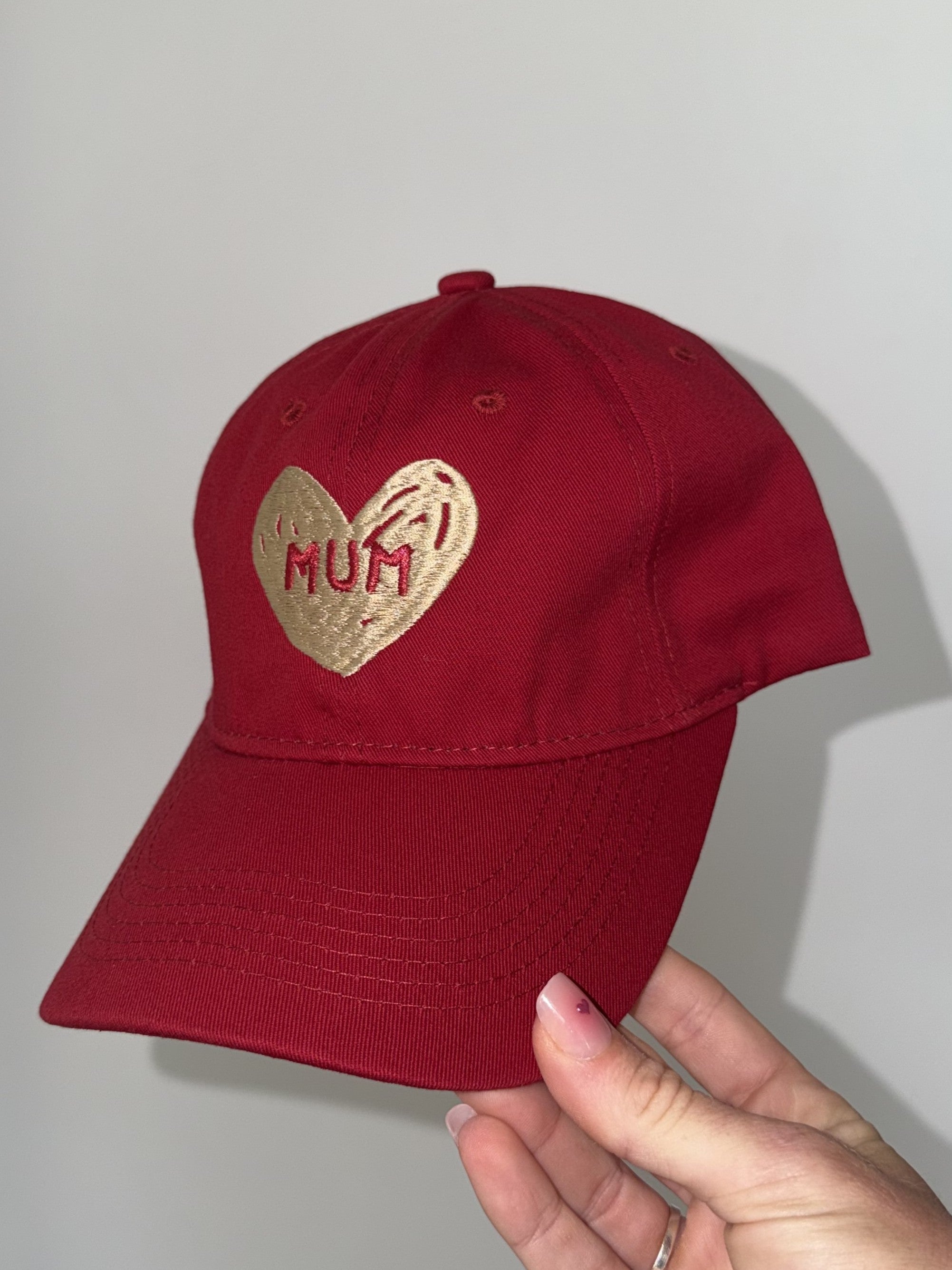 Mum Hat | Embroidered | Maroon - Compass & Cradle