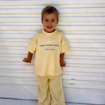 Sandy Snack Gang Kids Terry Towelling Set | Butter Yellow | Premium Kids Wear Australia - Compass & Cradle