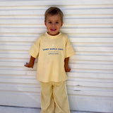 Sandy Snack Gang Kids Terry Towelling Set | Butter Yellow | Premium Kids Wear Australia - Compass & Cradle
