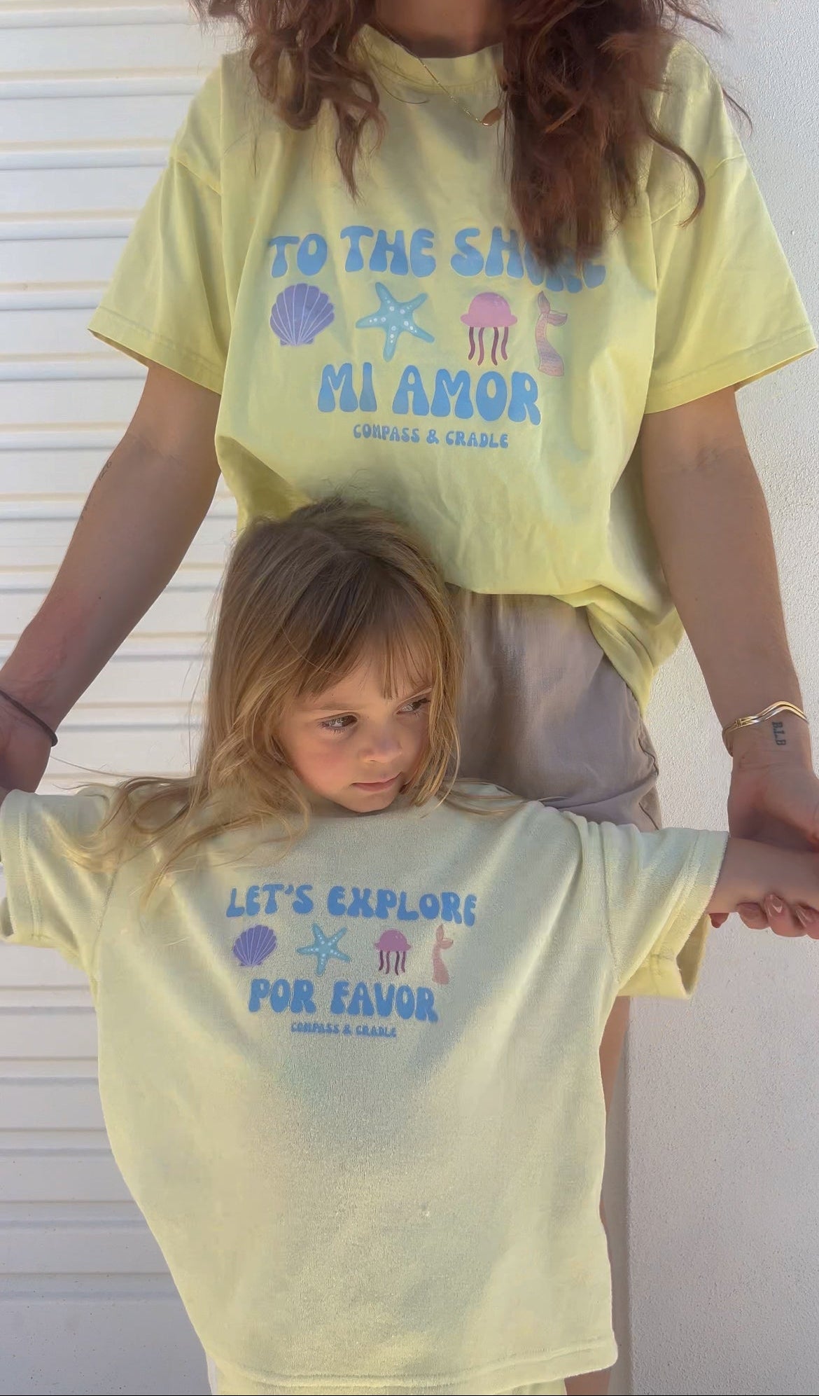 matching mum and daughter shirts compass & cradle