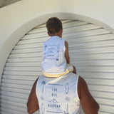 Little Ripper Kids Tank Top | White | Matching Son and Dad - Compass & Cradle
