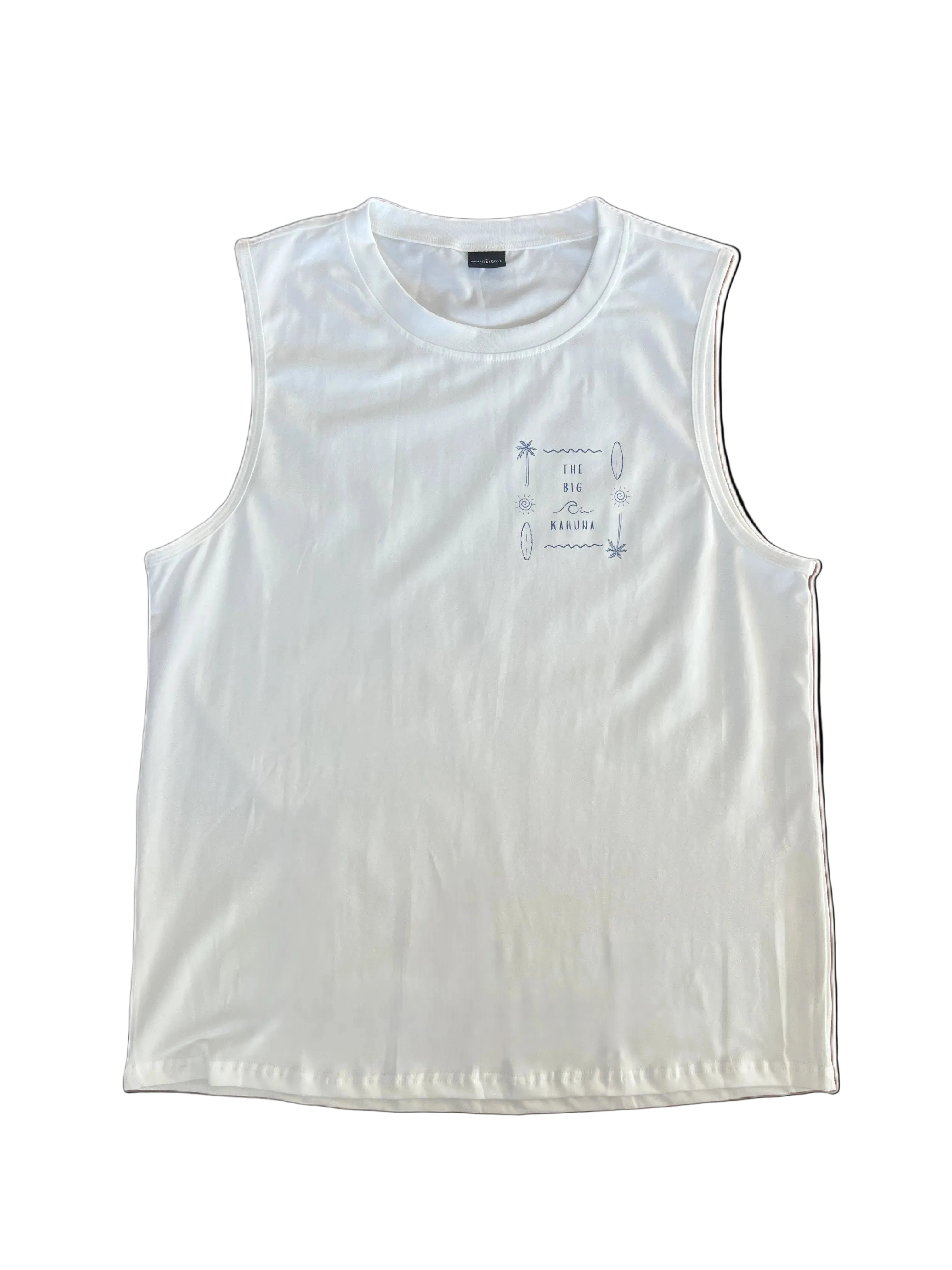 Big Kahuna Men’s White Tank Top | Matching Son and Dad Top - Compass & Cradle