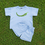 Mi Chilito Kids Shirt & Shorts Set | Blue | Matching family outfits Australia - Compass & Cradle